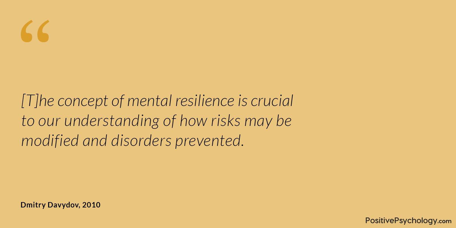 Davydov and Colleagues Resilience Risk Quote