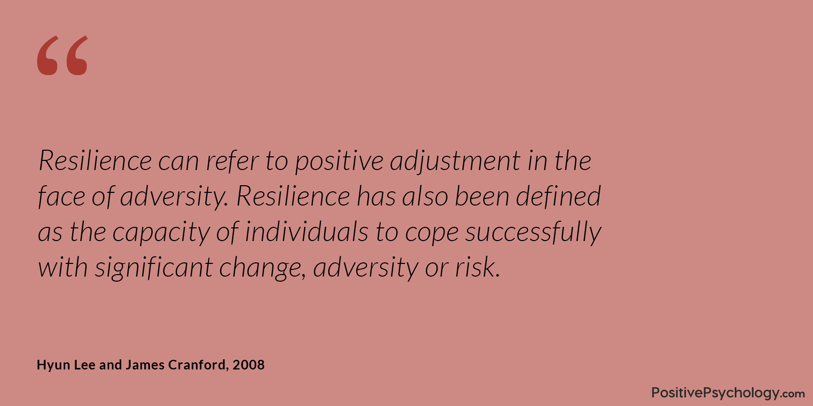 Lee and Cranford Resilience Positive Adjustment Quote