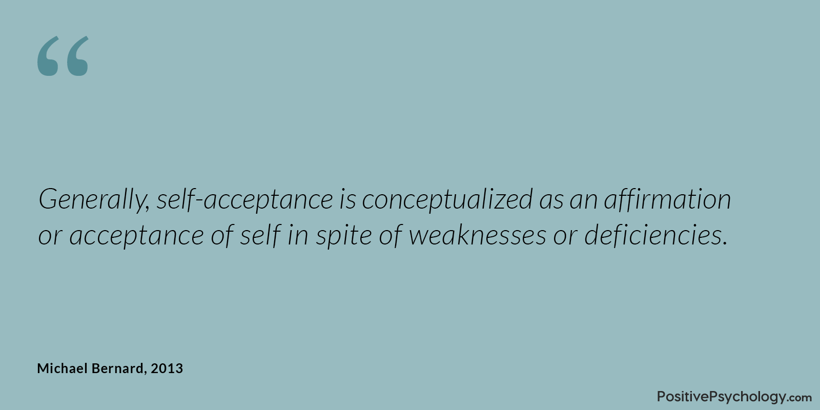 Affirmation or Acceptance of Self