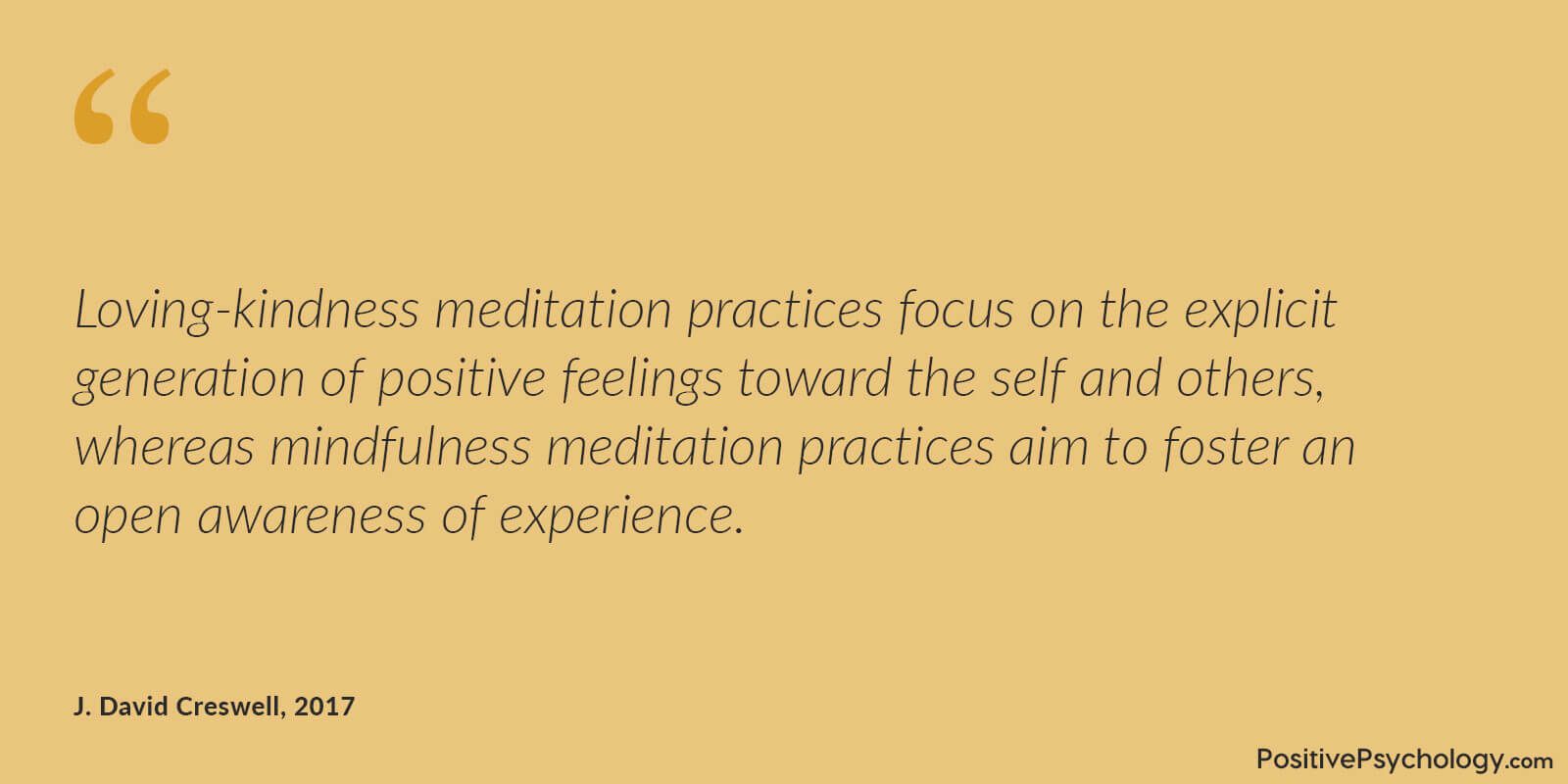 Loving-kindness meditation generate positive feelings