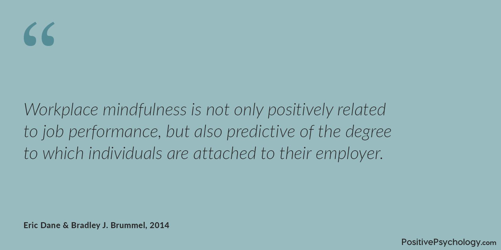 Workplace mindfulness improves job performance