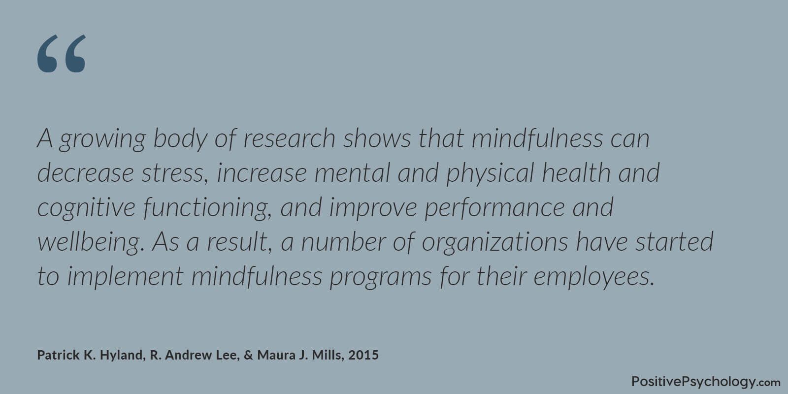 Mindfulness can decrease stress