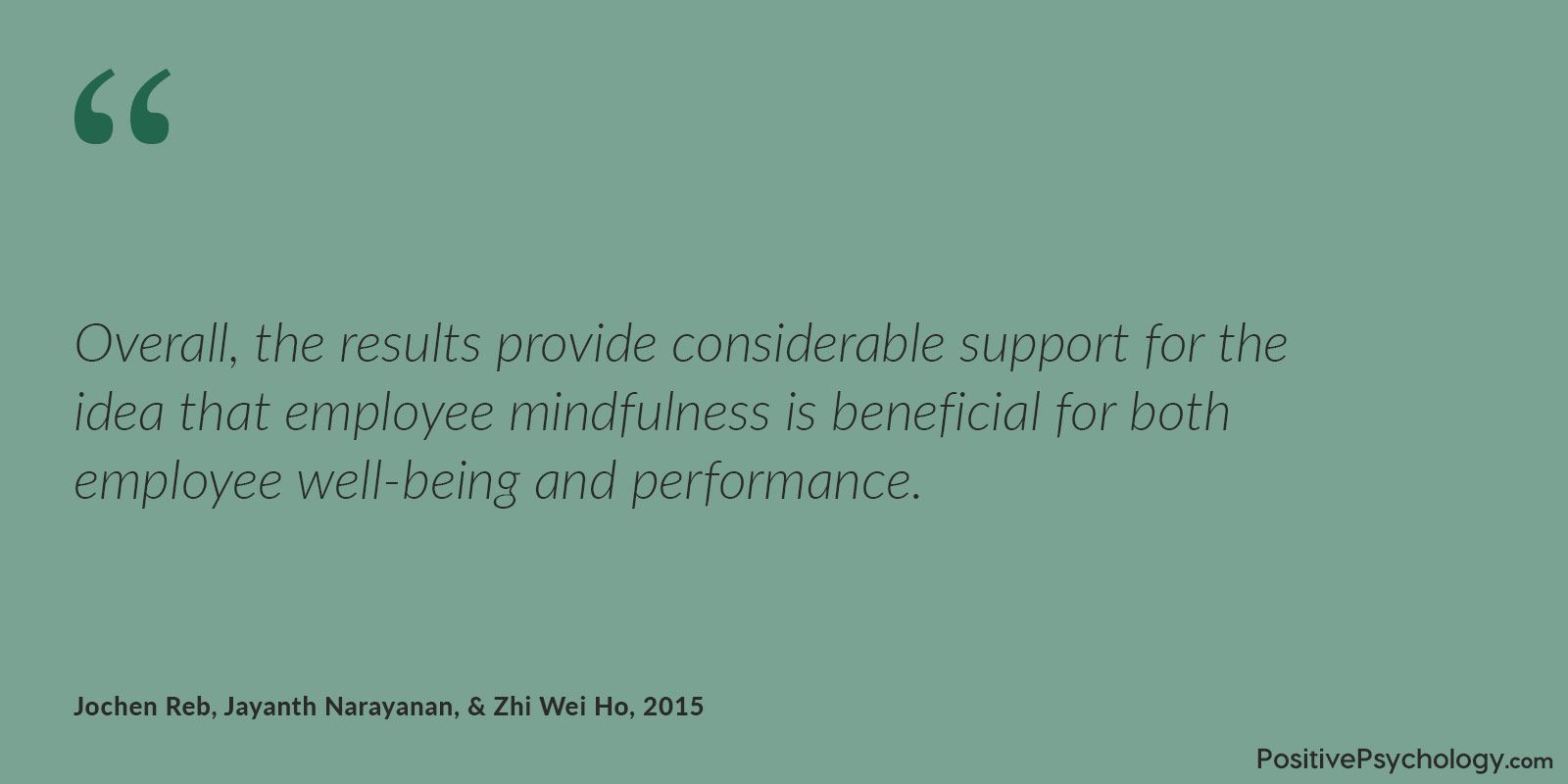 Employee mindfulness is beneficial