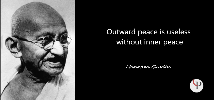 Outward peace is useless without inner peace