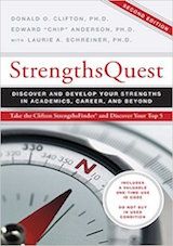 Clifton, D., & Anderson, E. C. (2002). StrengthsQuest- Discover and develop your strengths in academics, career, and beyond. Princeton, NJ- The Gallup Organization.